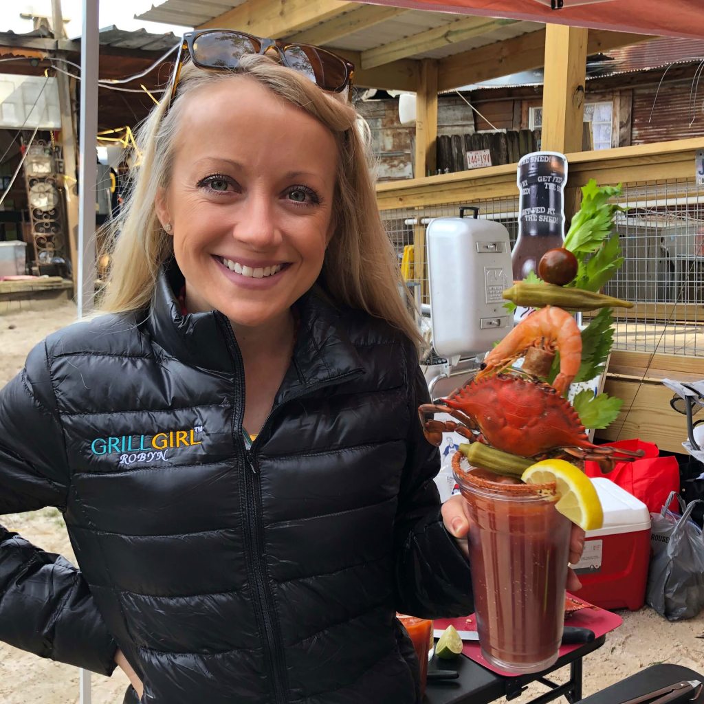 Robyn Lindars with a bloody mary.